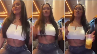 Alessandra Marques se filmando em público