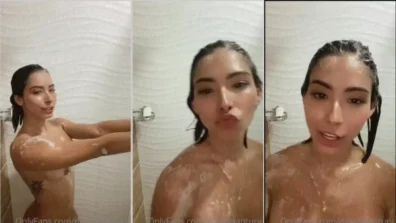 Gostosa Daniela Antury fazendo vídeo de dança no banheiro