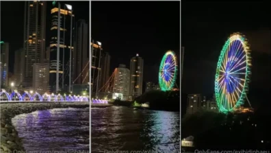 Lais Exibidinha filmando a sua cidade natal