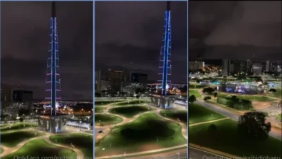 Lais exibidinha filmando sua rua toda iluminada