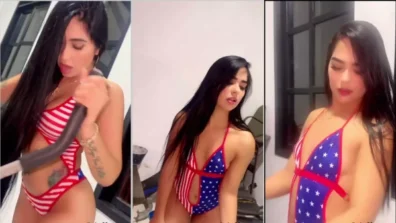 Morena pervertida Cata Gonzalez na academia de maiô