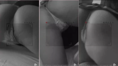 Maria Goicoechea com as pernas para o alto se exibe sem parar