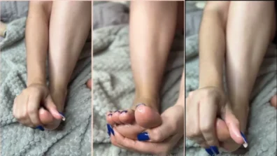 Silvia Gonzalez vadia massageando seus pés