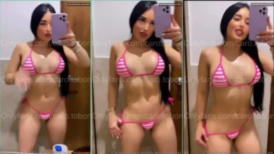 Veja só a Carolina Tobon de calcinha e sutiã