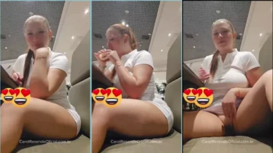 Carol Resende brinca com suas mãos se masturbando