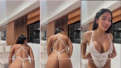 Lisbeth rabuda de lingerie branca toda excitada