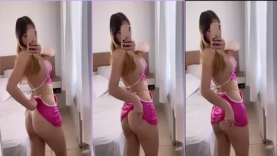 Toda sexy, a Yarelylyy ergue o vestido e mostra sua bunda linda