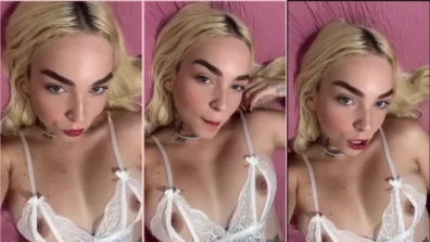 Mia videos safada de lingerie branca na cama