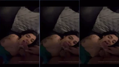 Karely Ruiz com a pica dura na boca
