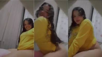 Brasileira gostosa esfregando a xota no travesseiro