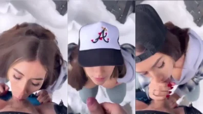 Caiu na net Bella Rayee recebendo uma gozada na cara