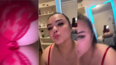 Gordinha pelada de quatro na frete do espelho