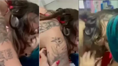 Kinechan dando uns beijos na amiga gostosa