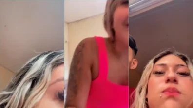 Amadora Eybellborgessss se exibindo enquanto fuma um baseado