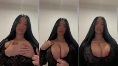 Claudia Rivier de peitões toda deliciosa se apalpando