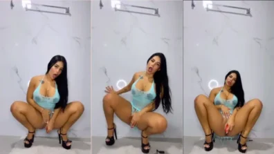 Yeniffer Morales gostosa morena com suas mãos na boa siririca