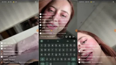 A Jennefer Karoline provocando os fãs em live