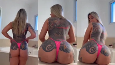 Bea Herrera só de calcinha fio dental