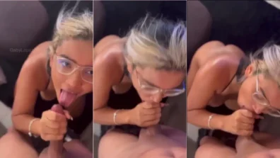 Gostosa Gaby Lopez bebendo porra