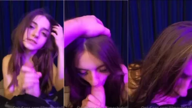 Lilmochidoll chupando e bebendo porra