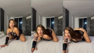 Lizette Dayana provocando, usando uma lingerie que a deixa muito gata