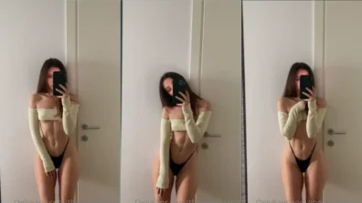 Missbo usando uma calcinha atolada na buceta