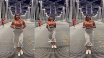 Onlyfans da Gabi Tamiris mostrando os peitos na rua