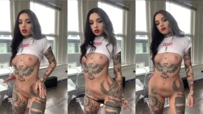 Taylor White cheia de tatuagem no video exótico rebolando