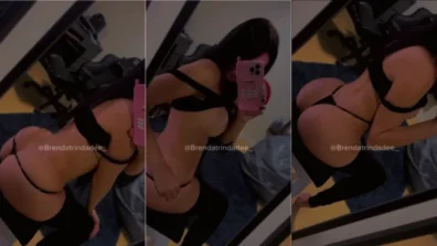 Video amador da Brenda Trindade se exibindo na frente do espelho