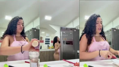 Video caseiro da Rafaela Sumpani fazendo comida peladinha