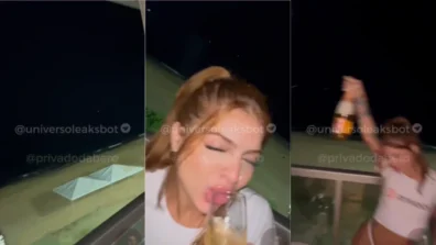 Bea Mancebo privacy da gostosinha loira estourando champagne