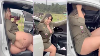Camila Patinoa video da gostosa de vestido se agachando
