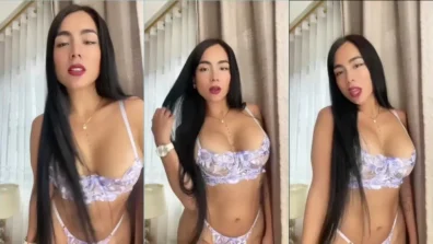 Cristy Sanchez peituda na putaria com sua lingerie delícia