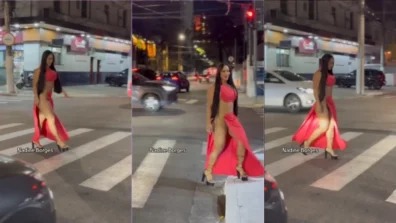 Nadine Borges privacy safada desfilando de vestido bem gostosa
