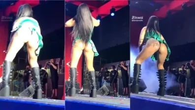 Onlyfans Mc Mirella sensualizando para o publico em seu show