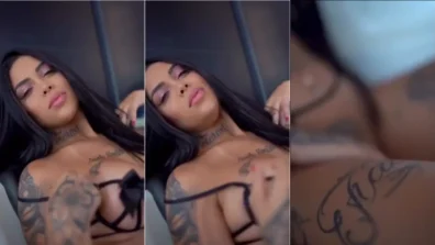 Vazou a rabuda provocando, usando uma lingerie muito sexy