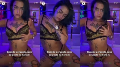 Veja a Barbara Brazilian sensualizando de calcinha e sutiã