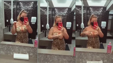 Video amador da Bruna Trainer provocando na frente do espelho