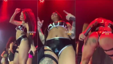 Video amador da Mc Mirella em show mostrando a bunda