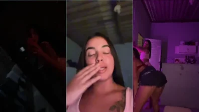 Amadora linda mostrando seu rebolado
