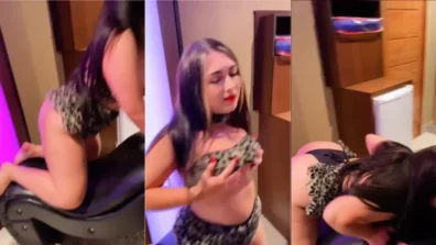 Camila Prado provocando com as mãos nos seios