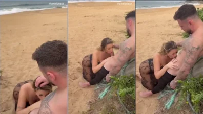 Gabi Tamiris chupou o fã na praia