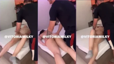Video amador da Vitoria Milky deitada pelada recebendo uma massagem