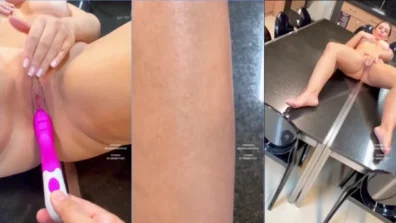 Babi Barelli deixando o macho enfiar o vibrador na buceta dela
