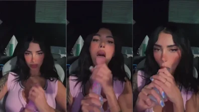 Nesse video a cupofchaii está brincando com o consolo dentro do carro